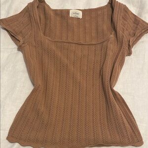 Wilfred Brown Knit Top